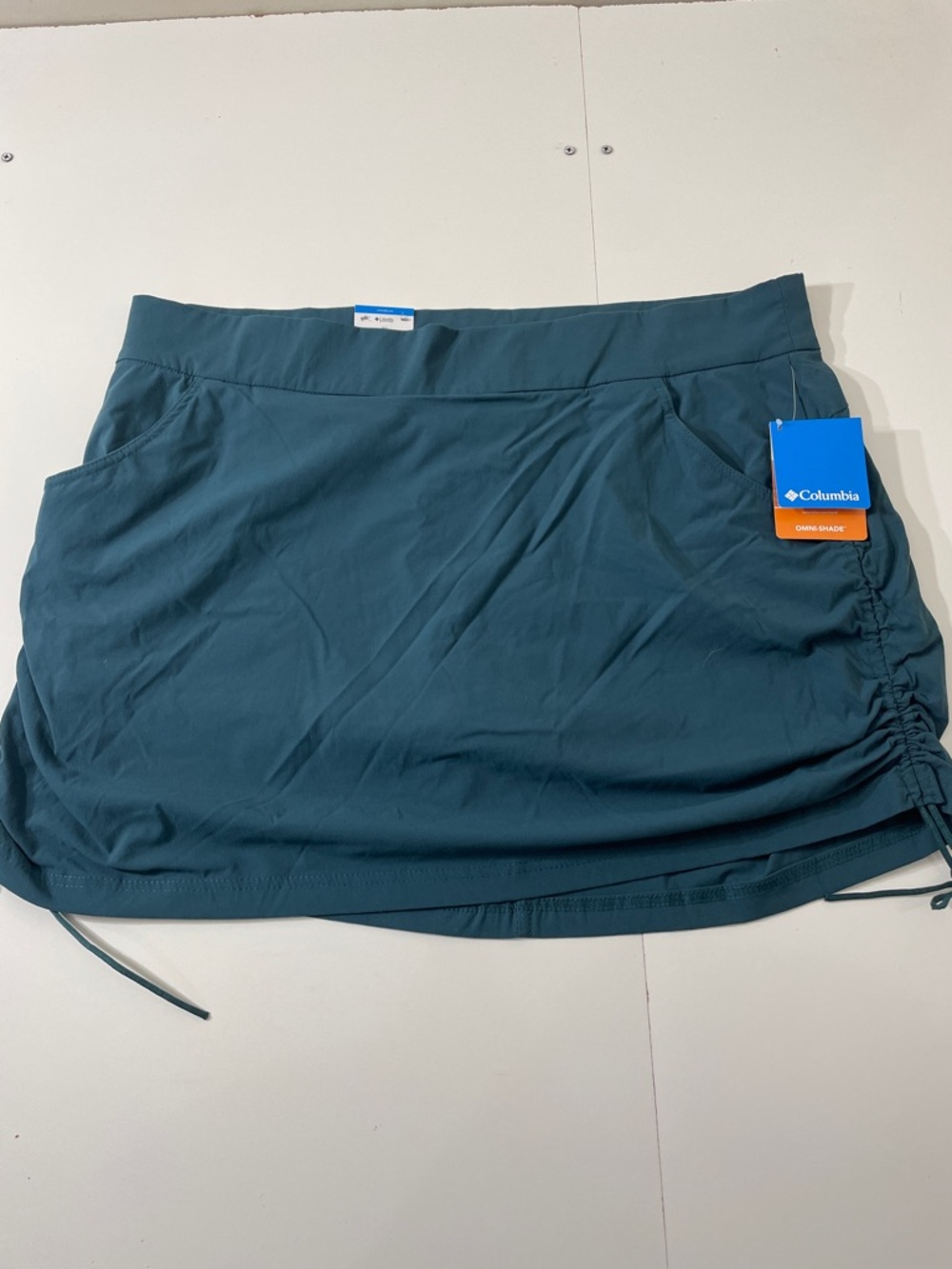 Columbia Skort Active Fit Drawstring Night Wave Blue Green Size XXL